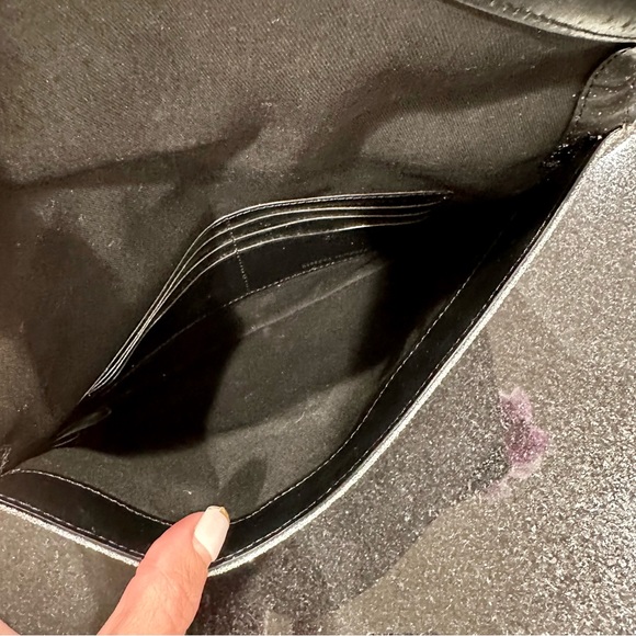 Rebecca Minkoff Silver Glitter Leo Clutch EUC - Picture 14 of 17